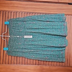 Max Studio Green Floral Skirt Size M